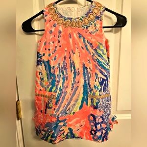 Lilly Pulitzer Girls Rainbow Soleil Classic Shift Dress Size 5